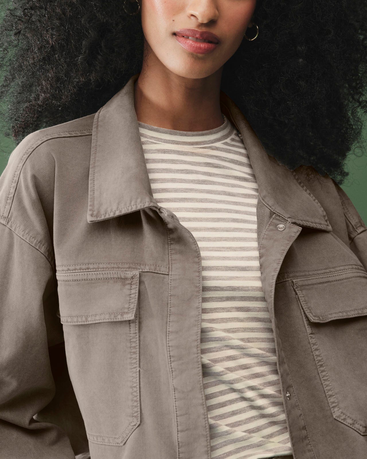 Sherpa Collar Jacket color Tawny