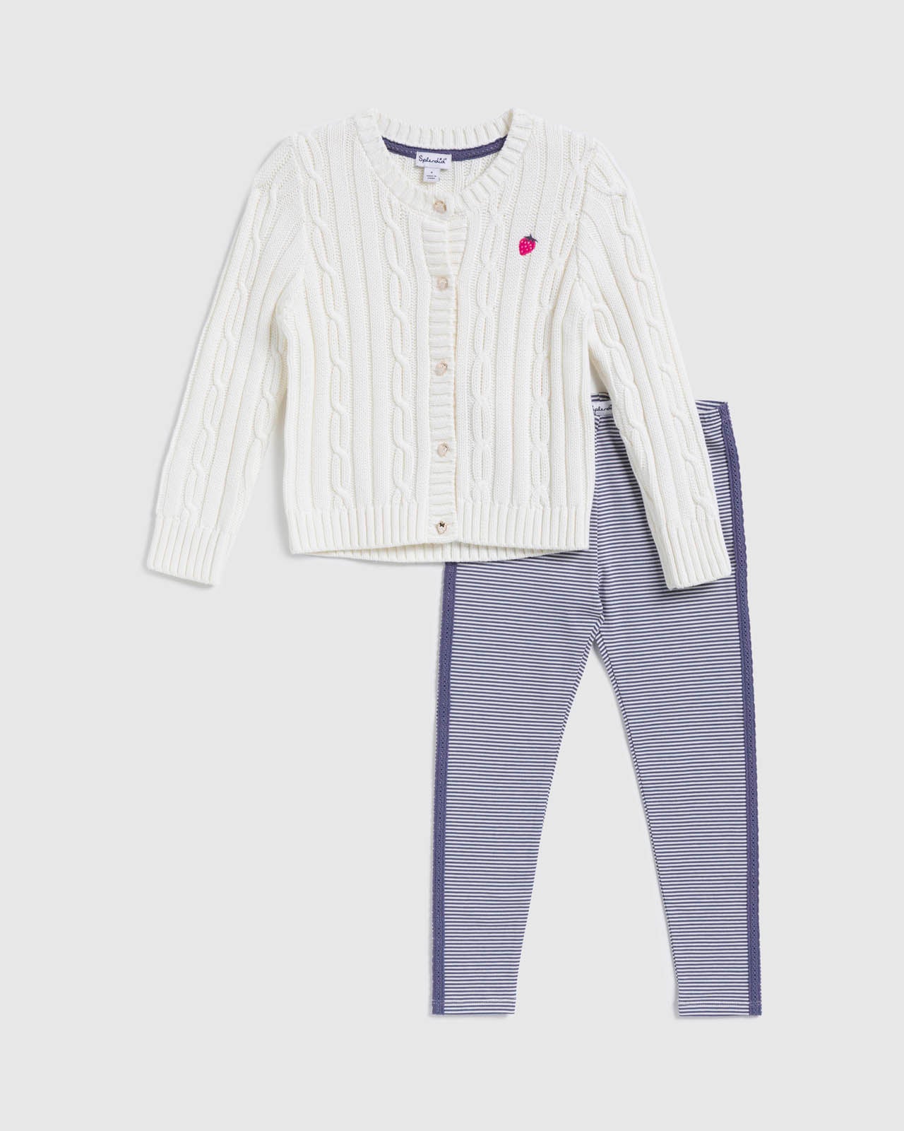 Toddler Girl Berry Bliss Cardigan Set color Jet Stream