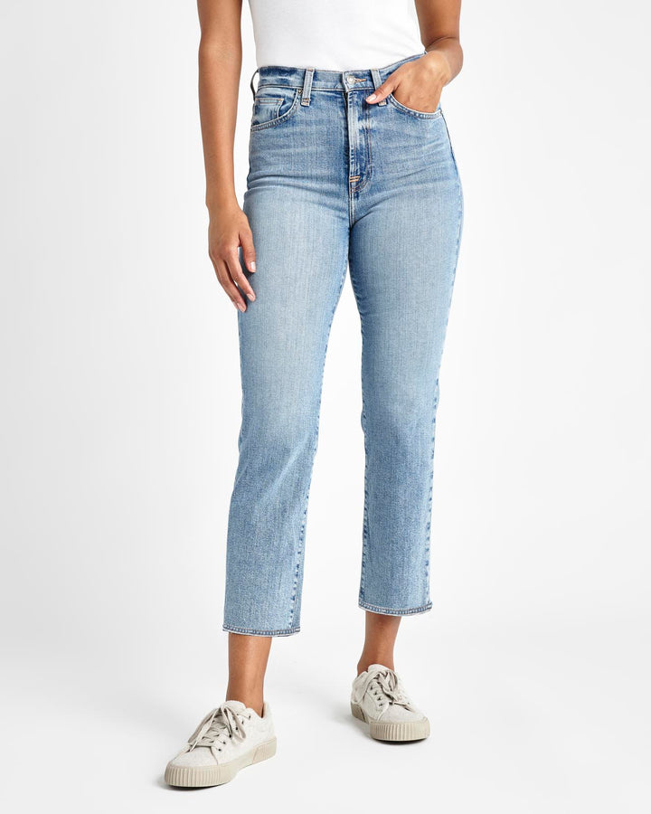 High Waist Wide Leg Crop Jean