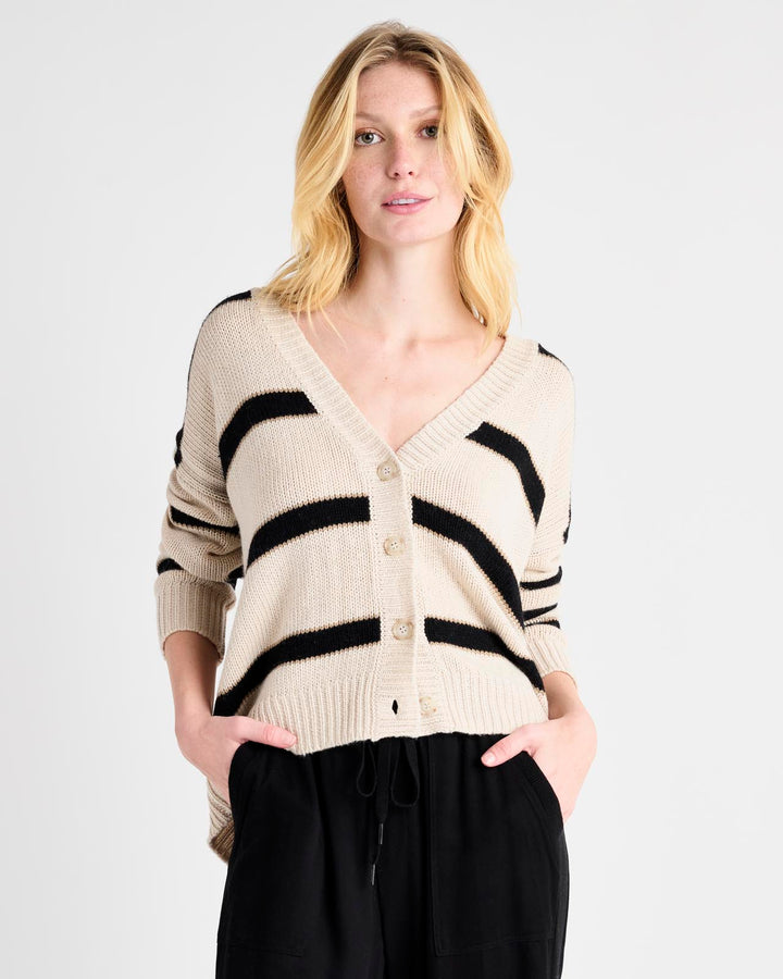 Striped hotsell cardigan long