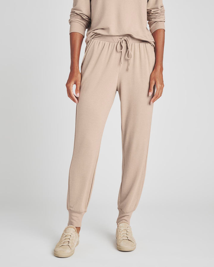 French Terry Drawstring Pant With Cuff, BOTTOMS