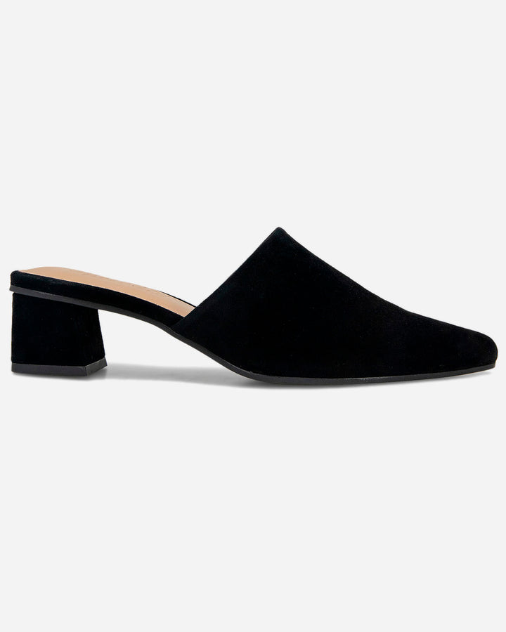 Lorelei Suede Mule Slide in Black Splendid