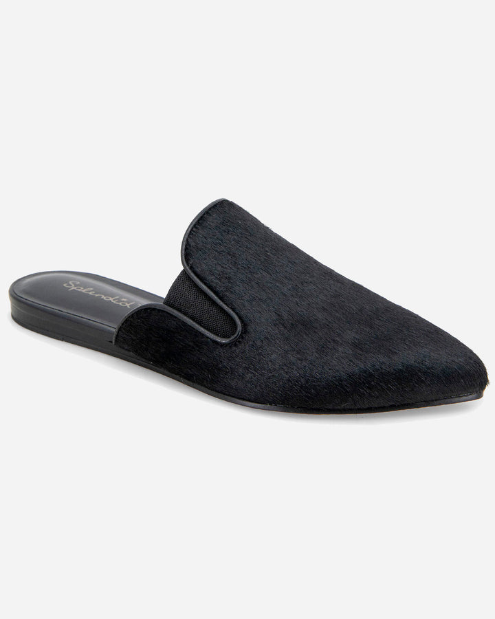 Liza Black Pony Hair Mule | Splendid