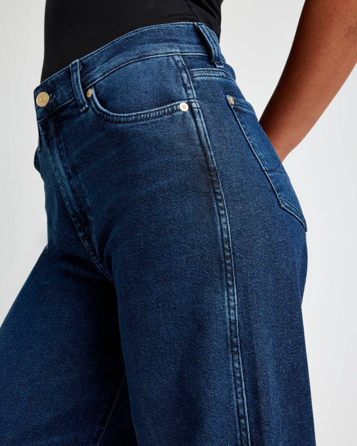 Slim Palazzo Raw Hem Jean