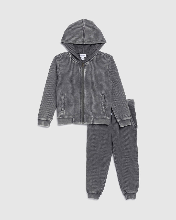 Toddler Boy Thermal Zip Up Hoodie Set Splendid - Main Image