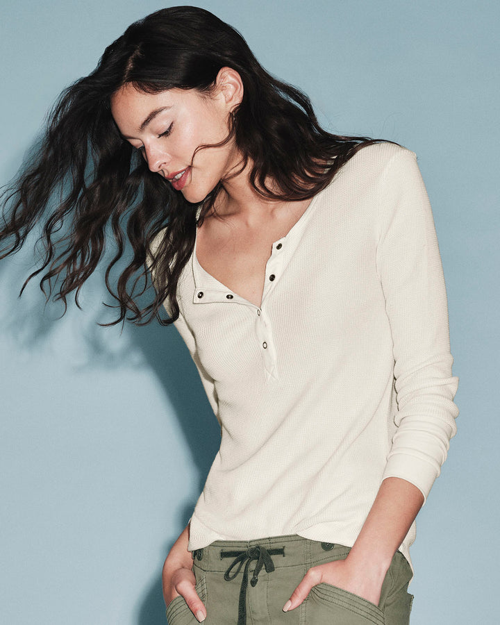 【新品】GOOD GRIEF HENLEY NECK THERMAL TOP Thermal Forever Henley | Splendid