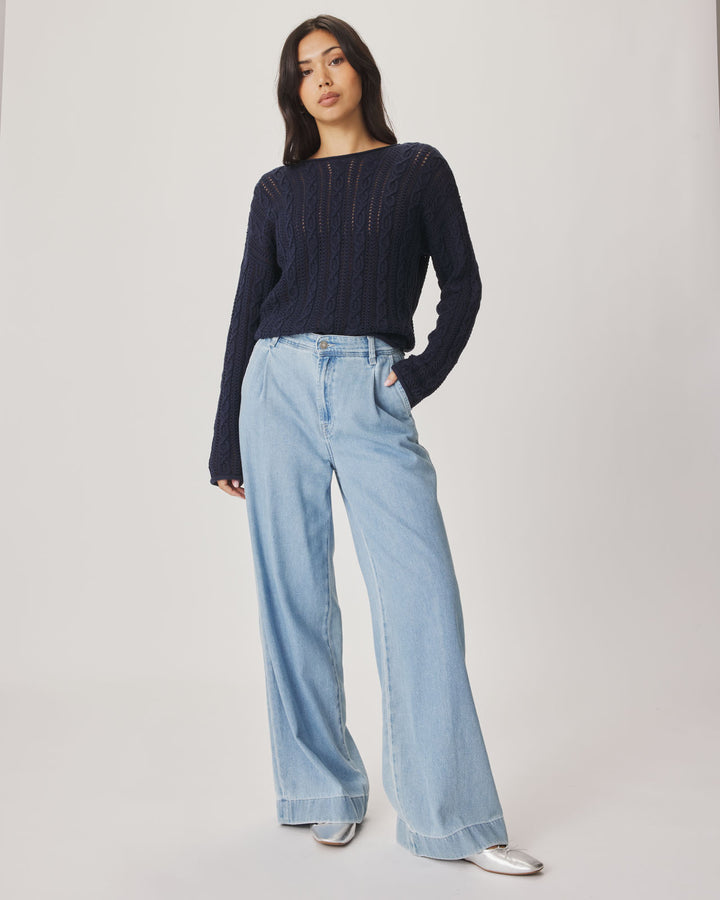 Suki Denim Trouser in Light Wash