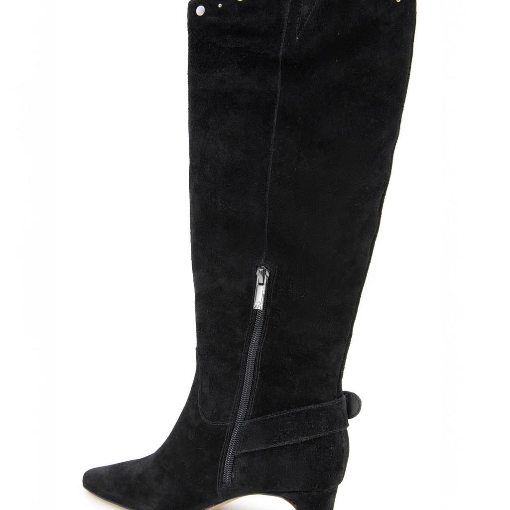 New Splendid Women Suede Sleek Black Boots Splendid Black Suede Leather Slip On Ankle Boots Booties  main image 4