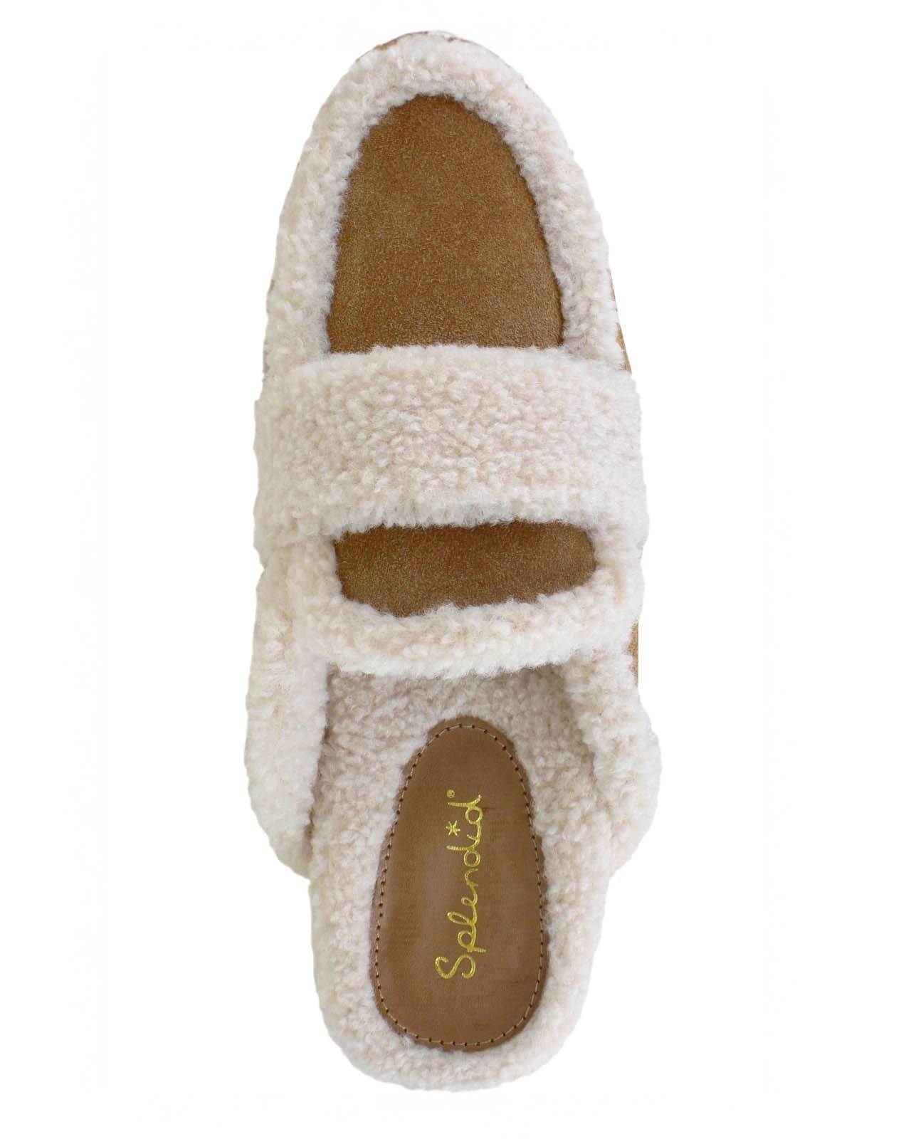 Sandra Sherpa Trim Slipper in Caramel | Splendid