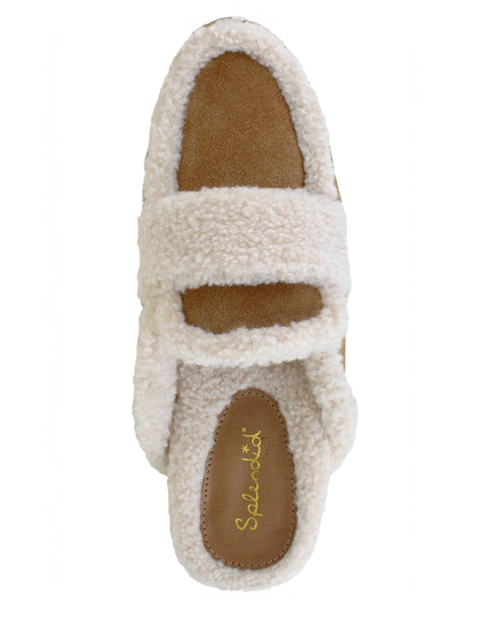 Sandra Sherpa Trim Slipper in Caramel | Splendid