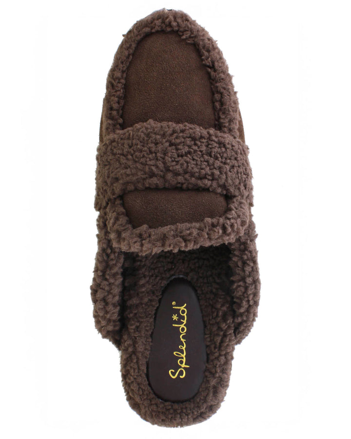 Sandra Sherpa Trim Mule in Spice | Splendid