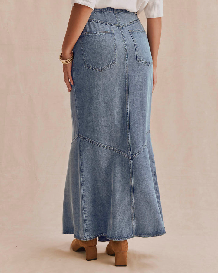 Lounge Denim Front Slit Skirt | Splendid