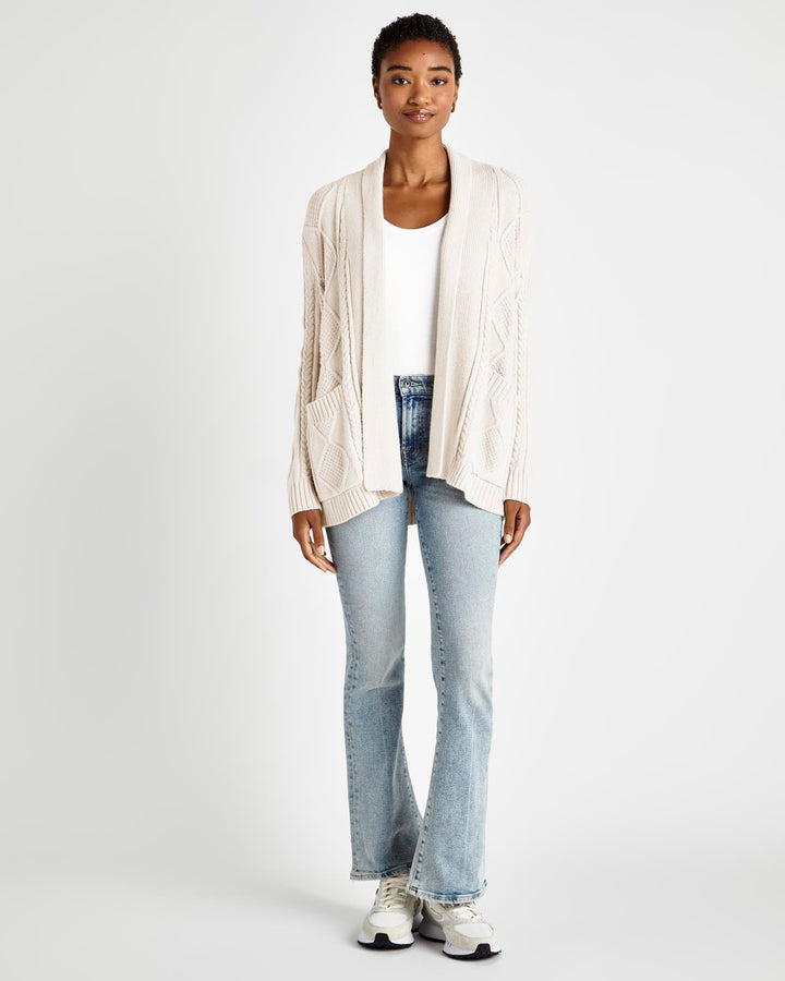 White 2025 cardigan blazer