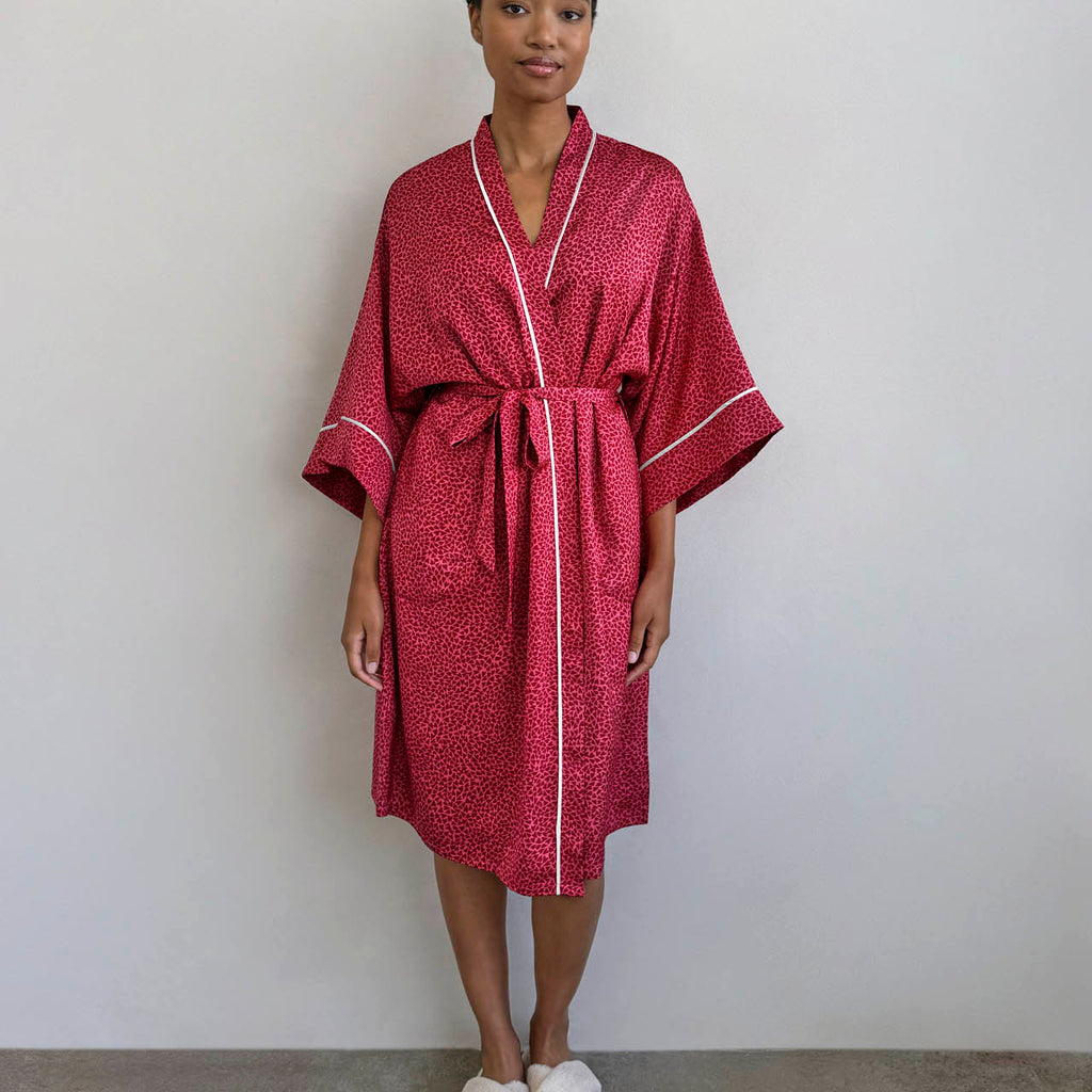 darjeeling silk mini robe dress Splendid Kimono Robe