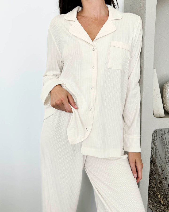 Ivory Flora Mini Cable PJ Set | Splendid