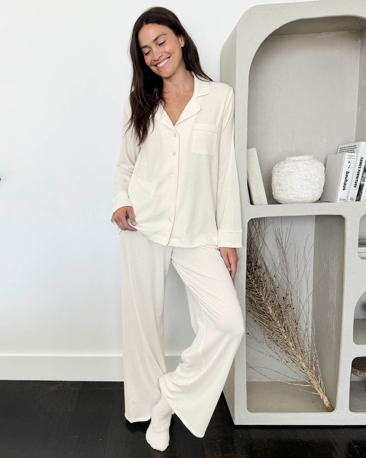 EAPHI PARISIENNE PULL OVER ホワイト Ivory Flora Mini Cable PJ Set | Splendid