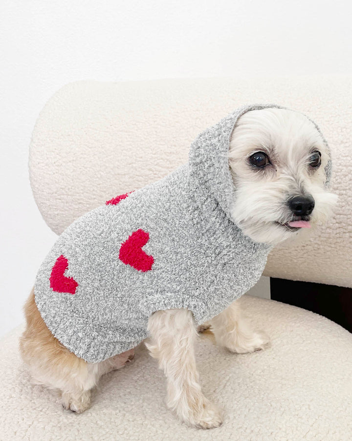 Red Hearts Fuzzy Pet Sweater Splendid