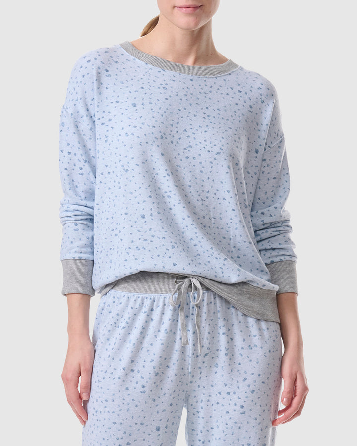 Sleep On It Girls 2-piece Hacci Pajama Set- Cozy Vibes, Blue
