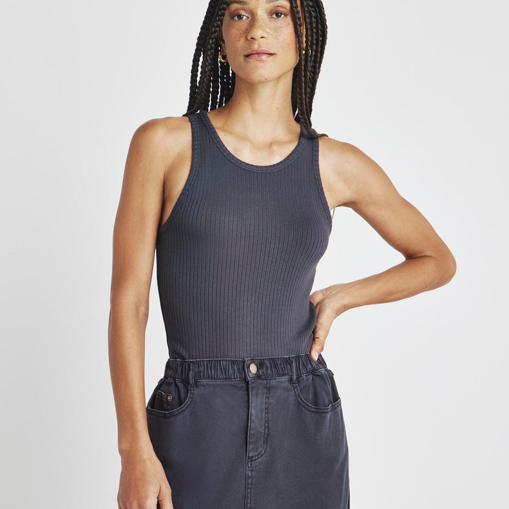 strapless open back dress Supersoft Rib Tank
