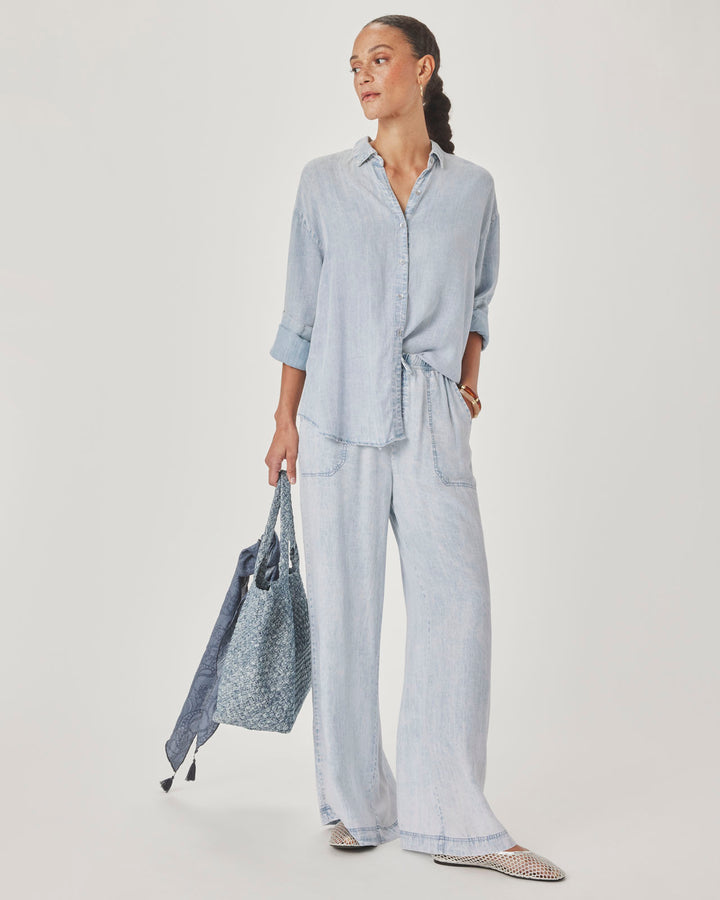 Bleached Indigo Button Down