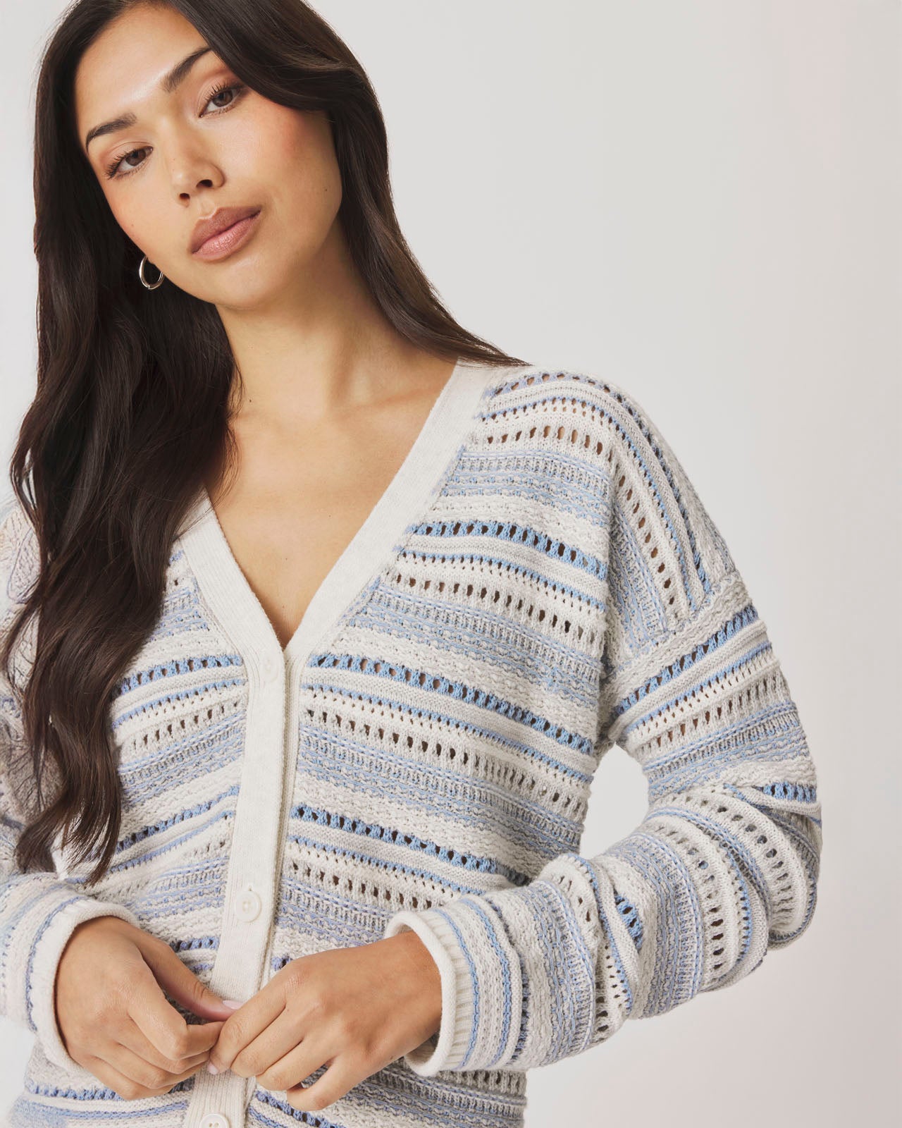 トップス ENFOLD BICOLOR CARDIGAN Addison Striped Cardigan | Splendid