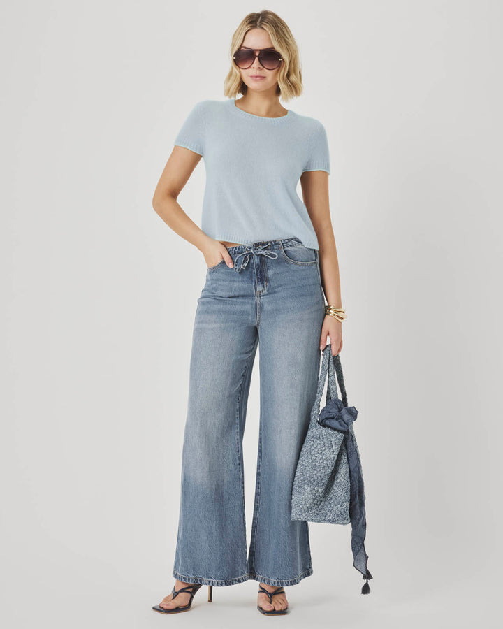 Emerson Short Sleeve Tipped Sweater | Splendid