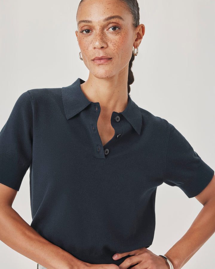 Christa Polo Short Sleeve Sweater | Splendid