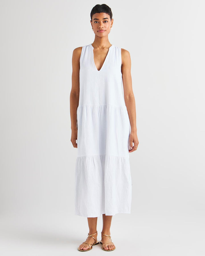 white gauze dresses Memphis Dress: Cloud With the softest silhouette and beautiful classic hue White Gauze Dress with Pockets