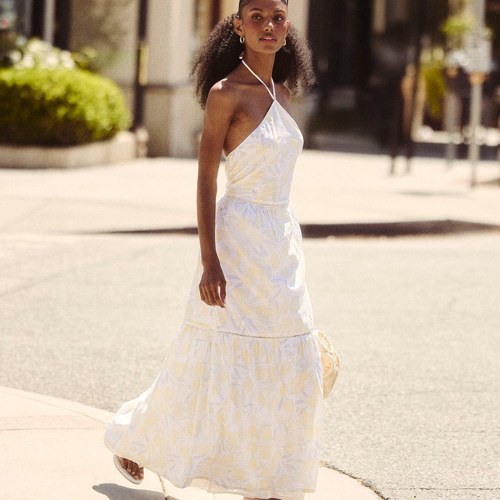 lemon tart maxi dress Lia Lemon Maxi Dress