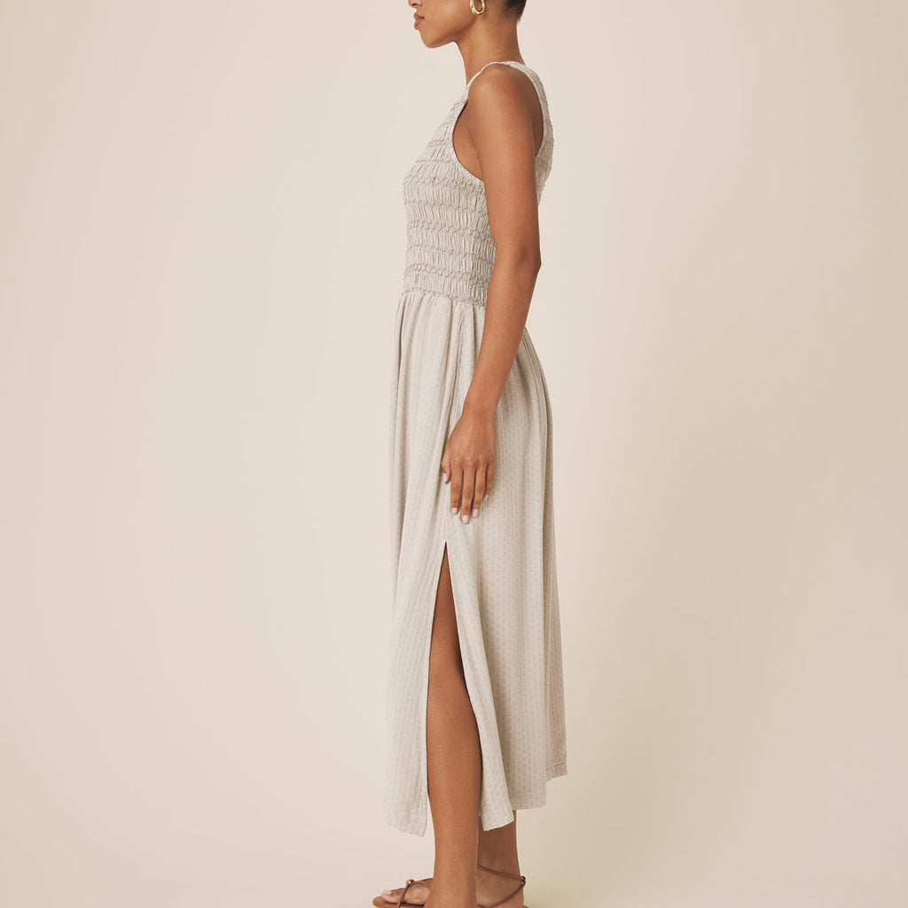 splendid midi dress Splendid Amanda Linen Blend Knit V-Neck Sleeveless Belted A-Line Midi Dress