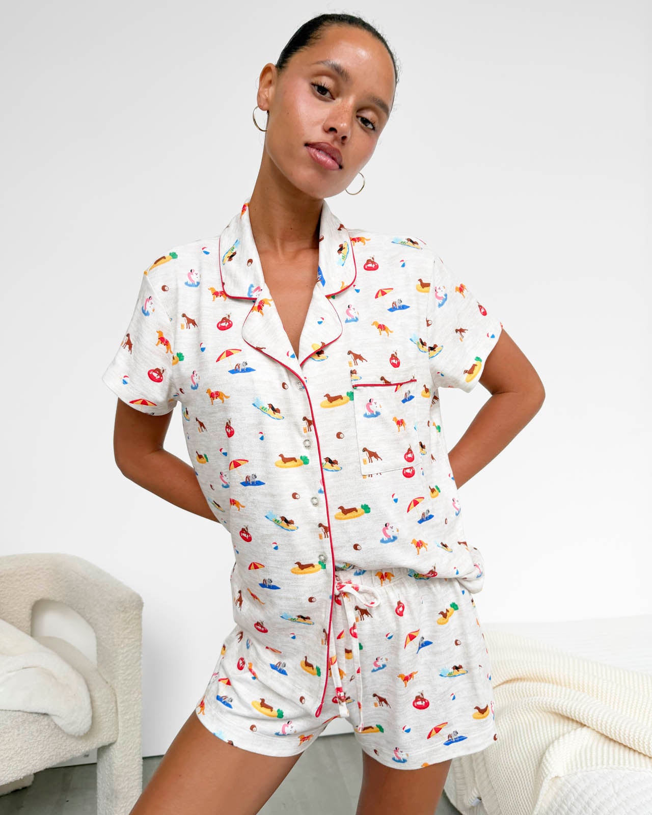 Beach Dogs Flora Pillowsoft Short Set