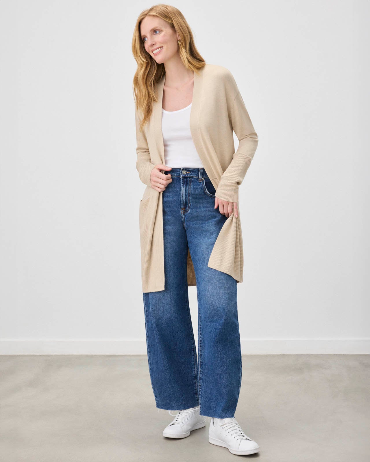 rienda フレアSLVミディknitカーデ rienda many way カーデSET Knit OP L/PUR1 -靴＆ファッション通販