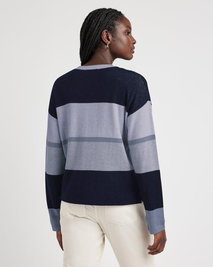 Grey striped sweater outlet