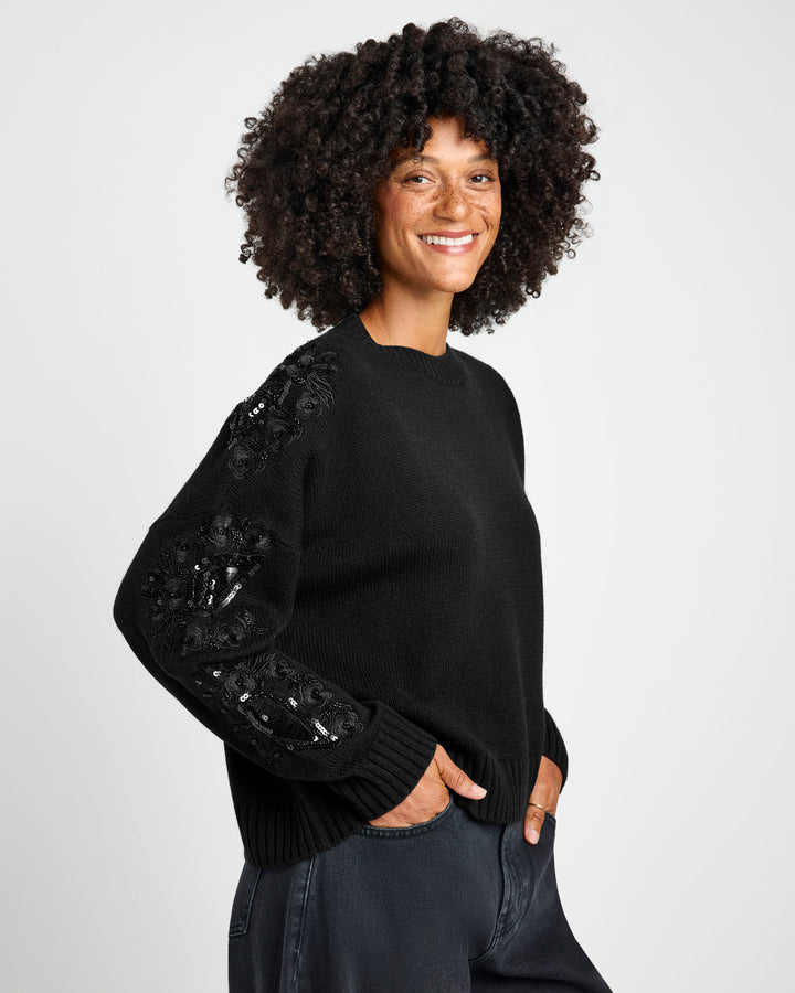 トップス theredthread S sequin offshoulder knit THEREDTHREAD / ザレッドスレッド】S sequin offshoulder knit