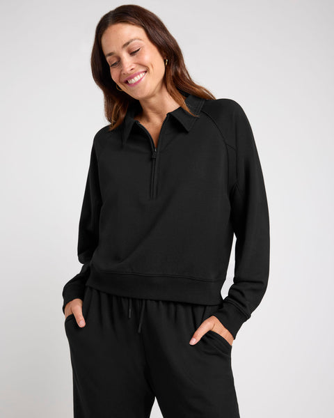 French Terry Half-Zip Sweatshirt | Splendid