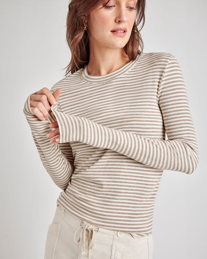 Ribbed Bamboo Long Sleeve Tee Splendid