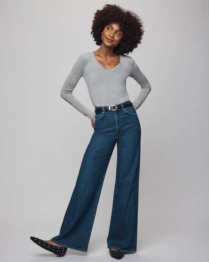 k*n様 ER Emma DENIM ブルーストレートデニム Emma High Rise Jean in Dark Wash | Splendid