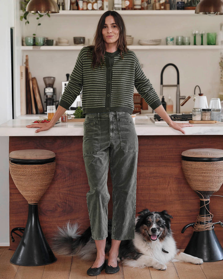 (取寄) スプレンディッド レディース アンバー クロップド カーディガン Splendid women Amber Cropped Cardigan Cedar Brown Amber Stripe Crop Cardigan | Splendid