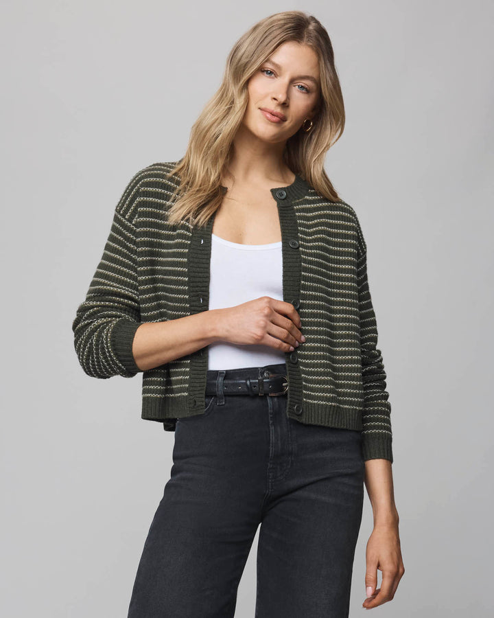 Amber Stripe Crop Cardigan