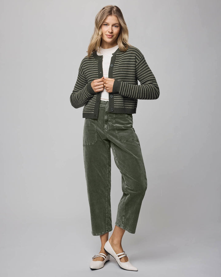 Amber Stripe Crop Cardigan