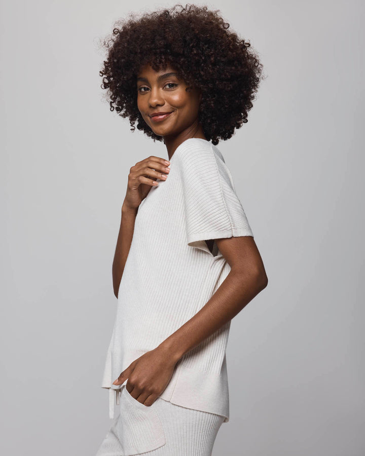 Georgie Cashblend Short Sleeve Sweater | Splendid