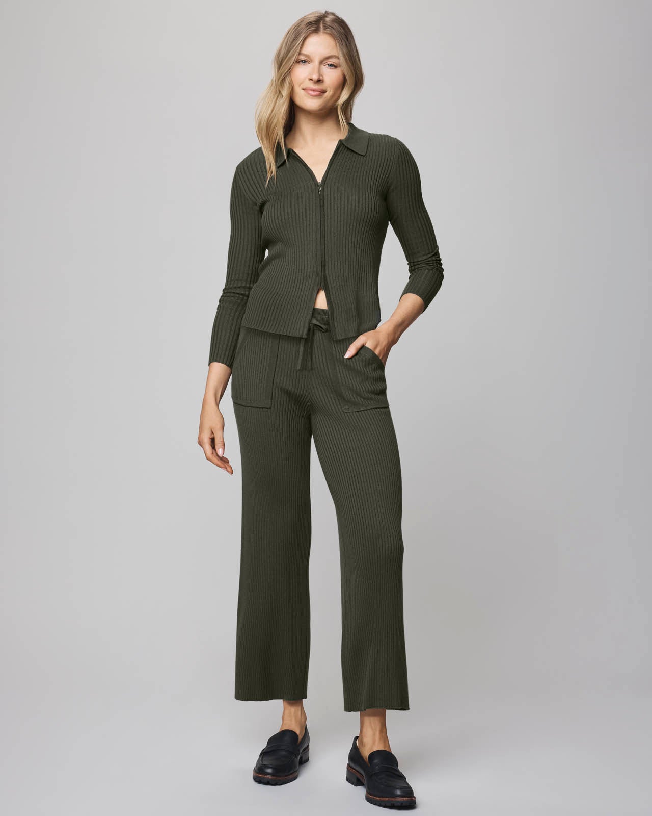 Georgie Cashblend Two-Way Zip Sweater | Splendid