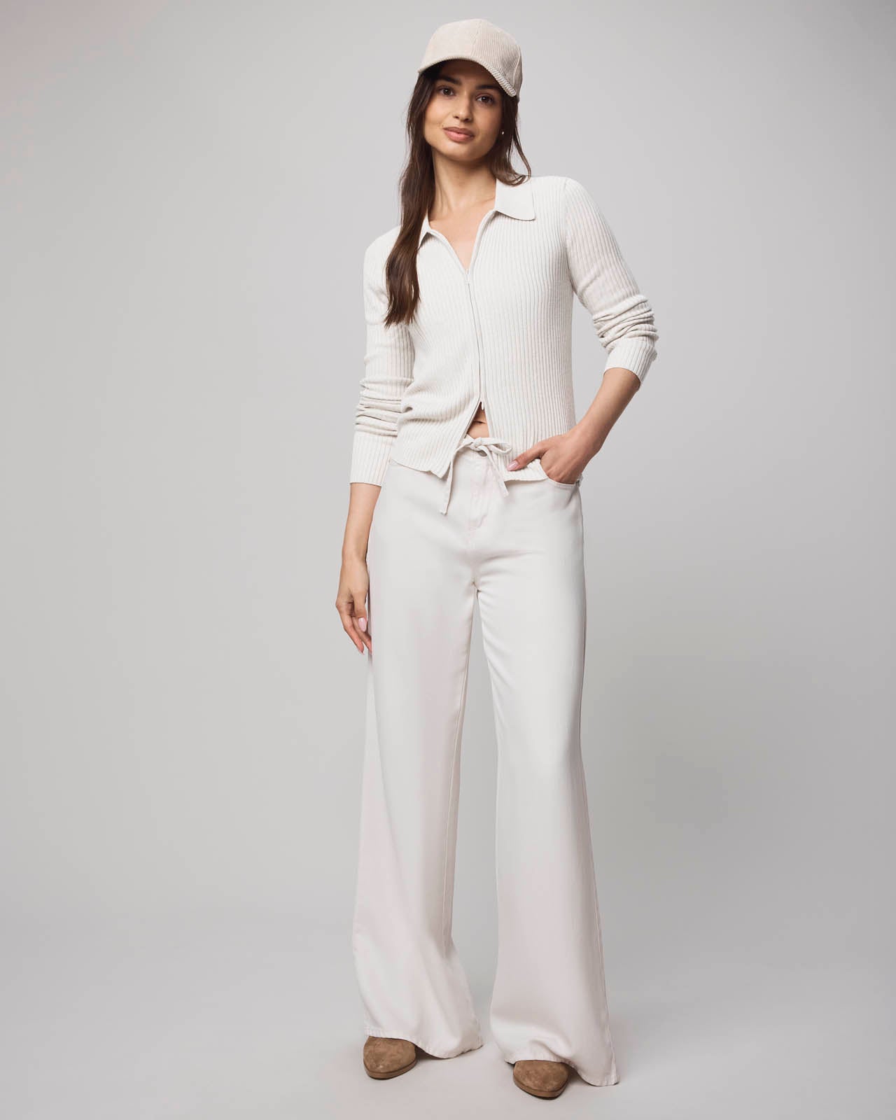 Georgie Cashblend Two-Way Zip Sweater | Splendid