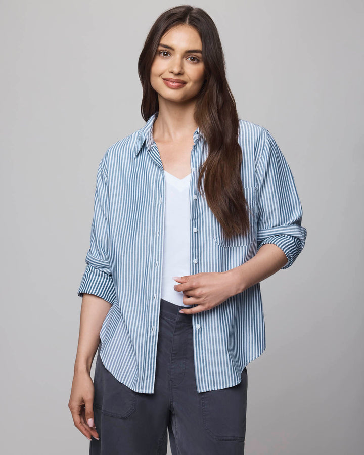 Kenna Stripe Button Down Shirt | Splendid