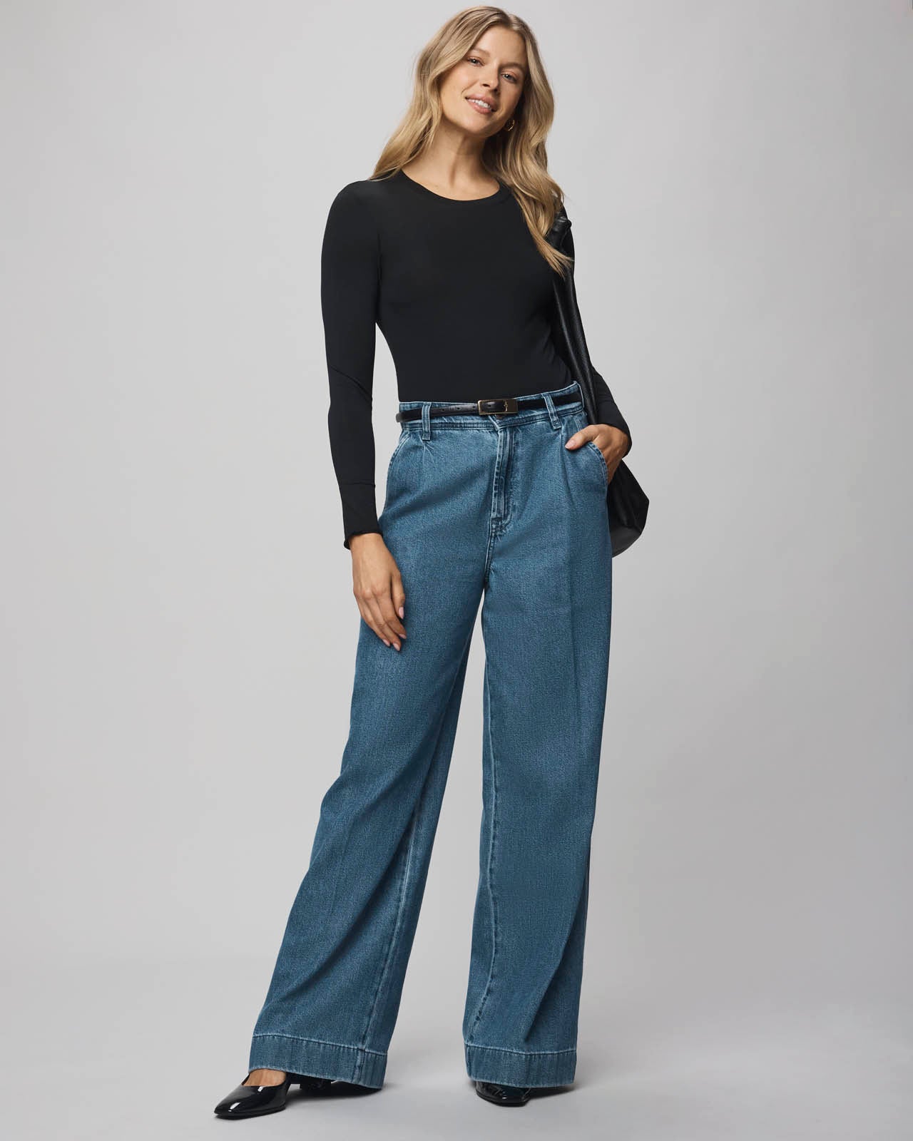 Suki Denim Trouser in Mid Blue | Splendid