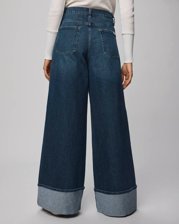 Ravyn Cuffed Wide Leg Jean in Dark Wash | Splendid