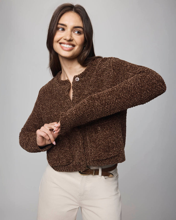 Andrea Chenille Crop Cardigan | Splendid