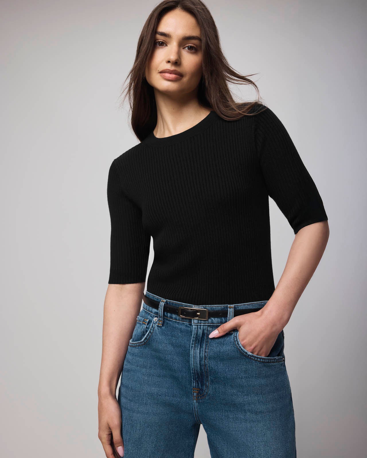 Georgie Cashblend Elbow Sleeve Sweater | Splendid