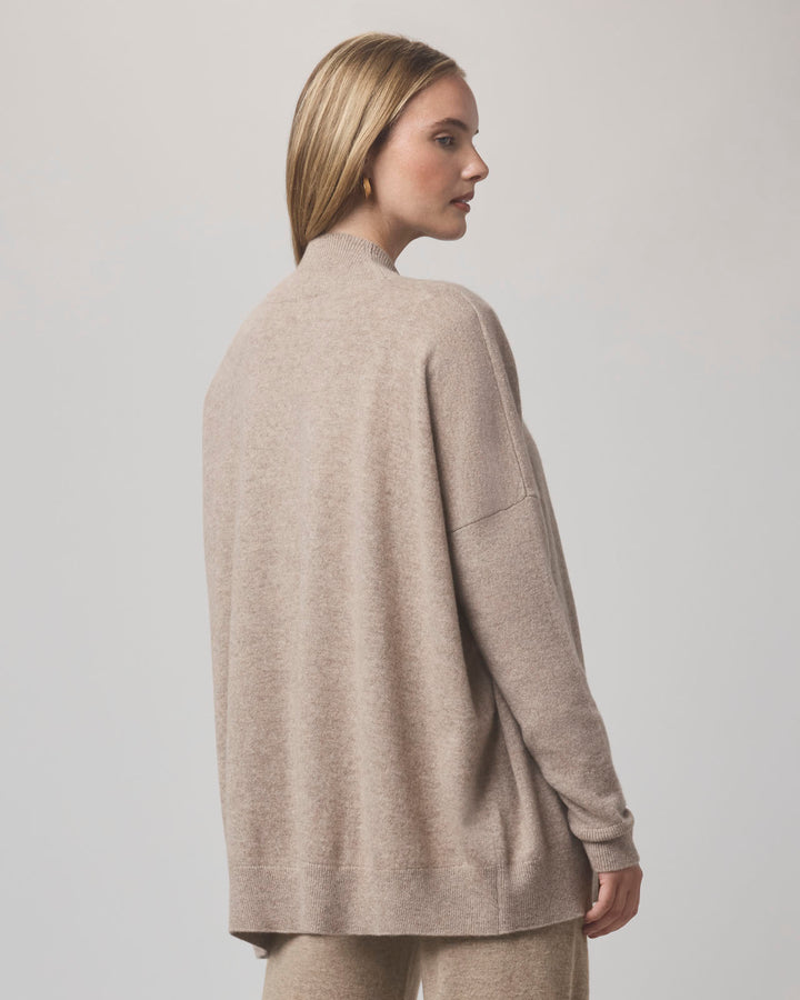 トップス OVY x GHbM REVERSIBLE CASHMERE Recycled Cashmere Full Zip Sweater - Flannel | James Perse Los Angeles