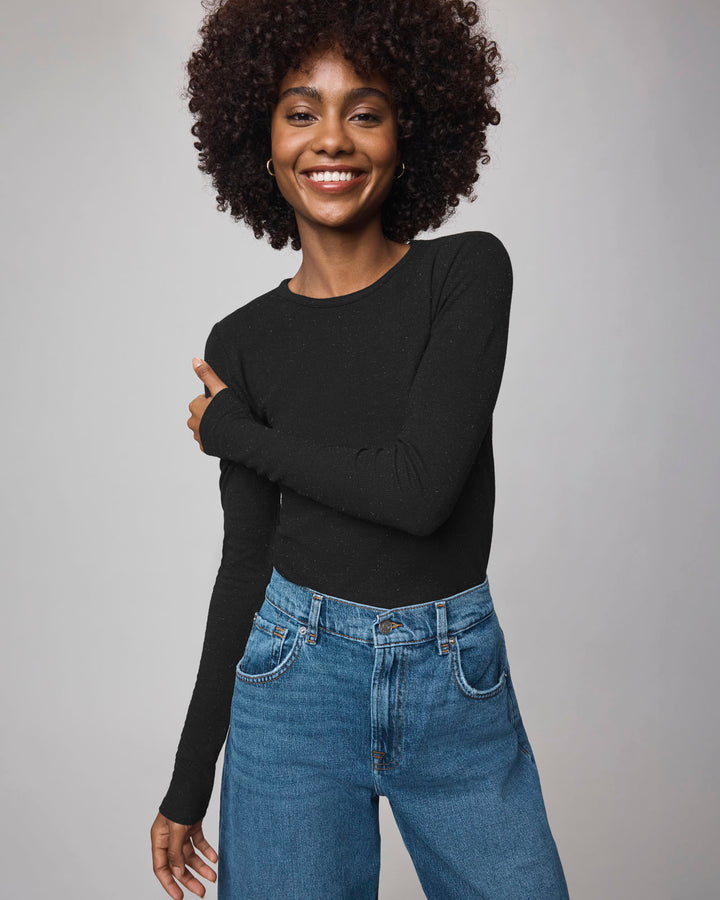 Isabella Eyelash Shimmer Long Sleeve Tee